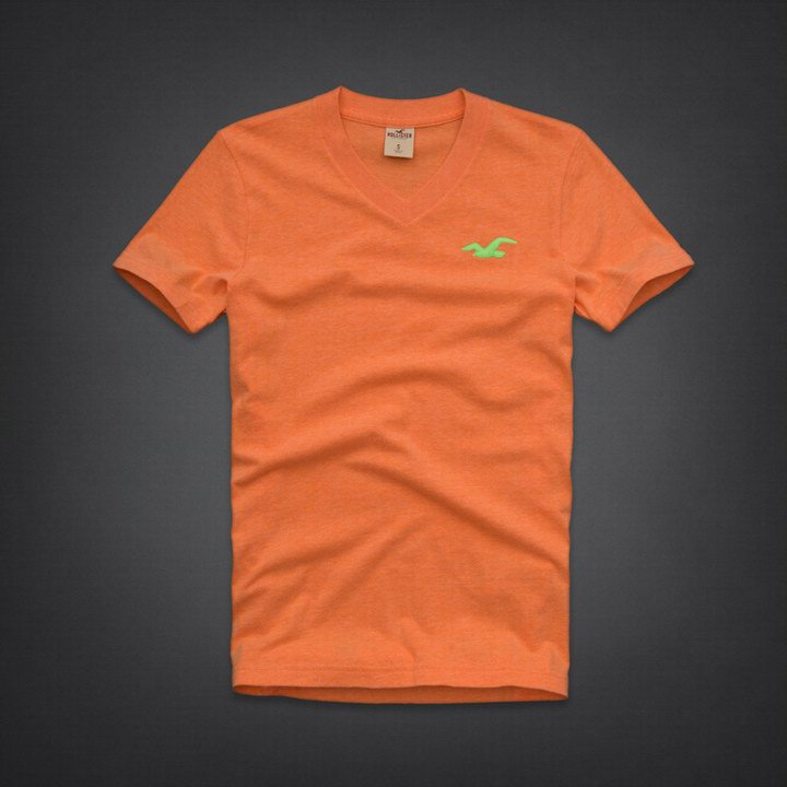 Tee shirt Hollister Homme Orange